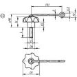 KIPP D=M08X20 STERNGRIFF ÄHNLICH DIN6336 MIT SICHERUNGSBAND