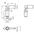 KIPP M16X1,5 D=6 SPERRRIEGEL MIT SECHSKANT