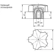 Kipp Fünfsterngriff D=32 M5
