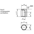 Kipp Positionsfuss Form D D=M12, L1=50