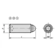 KIPP M12 KUGELDRUCKSCHRAUBE OHNE KOPF