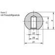 Kipp Kugelknopf D1=50 M12 Form C, Duroplast