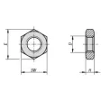 Kipp Sechskantmutter DIN439 VZ M22x1,5, verzinkt