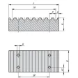 Norelem Klemmplatte für Zahnriemen Profil T5, Aluminium, B=10