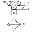 KIPP D1=32 KREUZGRIFF DIN6335