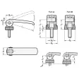 Ganter Exzenterspanner GN927.4-101, Kunststoff-Auflagescheibe ohne Stellmutter, rot, RAL 3000