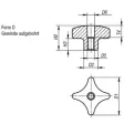 KIPP KREUZGRIFF DIN6335 D=M10