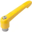 Kipp Klemmhebel Gr. 3 M8 Edelstahl Griffhebel rapsgelb