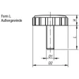 Kipp ST Drehgriff D2=57,4, M8x25