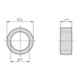 Kipp Distanzring D=8 Edelstahl D1=11mm, L=4mm