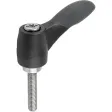 Kipp Klemmhebel 2K Kakadu Gr. 1 M6x20 schwarzgrau Edelstahl