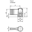 Kipp Novo.Grip Flügelgriff einseitig A=27,5 M6 Deckel schwarzgrau