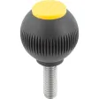 Kipp Novo.Grip Griffkugel Gr. 3 D=40, M10x30, Deckel rapsgelb