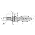 Kipp Drehbarer Ballengriff, Aluminium DIN98, Form E, D1=25, D3=M10, L1=75