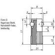 Kipp Federndes Seitendruckstück Form D D1=22, L1=45