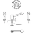 Kipp Sicherheitsspannhebel Gr. 1, 20 Grad M10x40