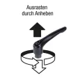 KIPP KLEMMHEBEL GR. 5 M12X50, ZINK ORANGE RAL2004 SEIDENMATT, KOMP: STAHL BRÜNIERT