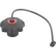 Kipp Sterngriff D1=40 M8 mit S.Band Form KS, Deckel verkehrsrot, Edelstahl