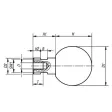 KIPP KUGELGRIFF DREHBAR D1=32 D=M08