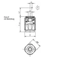 Kipp Federndes Seitendruckstück Form B D=M18x1,5, D1=M6, F=200n, L=45