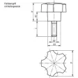 Kipp Fünfsterngriff D=32 M8x24