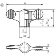 KIPP FLÜGELGRIFF M06 SCHWARZGRAU RAL7021