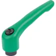 KIPP KLEMMHEBEL GR. 3 M08, ZINK STRUKTURMATT, KOMP: STAHL BRÜNIERT
