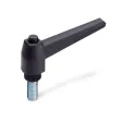 Ganter Verstellbare Klemmhebel mit Ausrastknopf GN503-42