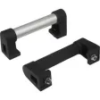 Kipp Rohrgriff Form B, A=400 schwarz geriffelt