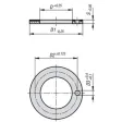 Norelem Anlaufscheibe, D=18 D1=32 Stahl Komp: PTFE, S=1,5