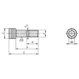 Kipp Passschraube Form B M16x75 brüniert