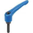 KIPP KLEMMHEBEL GR. 3 M08X20, ZINK STRUKTURMATT, KOMP: STAHL
