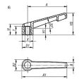 KIPP KLEMMHEBEL UNVERSTELLBAR GR. 1