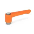 Ganter Verstellbare Klemmhebel, gerade, Edelstahl, Orange GN302.1-78