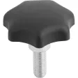 KIPP M12 STERNGRIFF MIT VORSTEHENDER BUCHSE