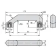 KIPP BÜGELGRIFF A=140 Duroplast