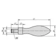 Kipp Feststehender Ballengriff, Stahl DIN39, Form E, D1=32, D3=M12, L1=100