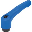 KIPP KLEMMHEBEL GR. 4, M10, HOCHLEISTUNGSTHERMOPLAST BLAU RAL5017