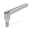 Ganter Verstellbare Klemmhebel, Edelstahl, Verchromt GN300.1-78