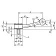 KIPP M12X60 SPANNHEBEL FLACH GR. 2