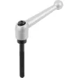 KIPP KLEMMHEBEL GR. 2 M10 ZINK, SILBER-METALLIC, KOMP: STAHL 