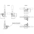 Ganter Sensorhalter, Edelstahl, für Schnellspanner mit waagerechtem Fuß, mit / ohne Sensor GN801.3