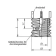 Kipp Gewindeeinsatz selbstsichernd D1=M6, D2=M10x1,25 Edelstahl