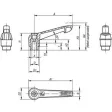 Kipp Klemmhebel Gr. 3 M10 Edelstahl