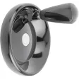 Kipp Scheibenhandrad mit drehbaren Griff unmontiert, Form D, D=100, D5=6