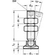 Ganter Andrückschrauben, Edelstahl GN903-18