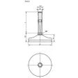 Kipp Stellfuss Form A Edelstahl D=80, M10x50