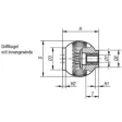 Kipp Novo.Grip Griffkugel Gr. 1, D=25, M6 Deckel lichtgrau