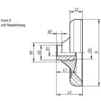 KIPP SCHEIBENHANDRAD D1=125 PASSBOHRUNG
