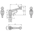 KIPP KLEMMHEBEL GR. 5 M16 ZINK, SILBER-METALLIC, KOMP: STAHL